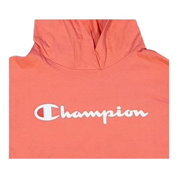 Champion Women's Middleweight Jersey Hoodie, Script Logo, Pinky Peach, L… - Picture 6 of 9